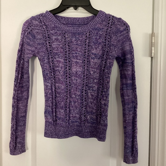 Haut Justice Taille 16 Fille - Purple/pink Sparkle, Manches Courtes, Motif "An Awesome Day With Mom" - Occasion Très Bon état